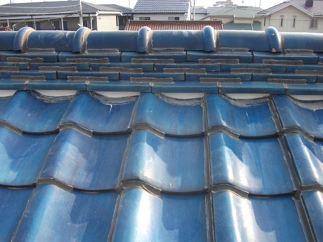 漆喰の詰め直し